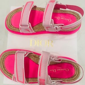 Technical Mesh Rubber Dioract Sandals 42 Fuchsia White